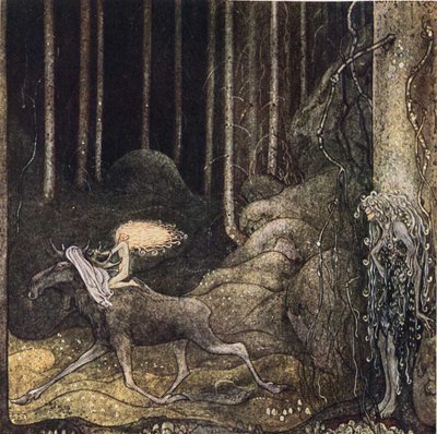 Die Geschichte von dem alten Bullen Skutt und der kleinen Prinzessin Tuvstarr von John Bauer